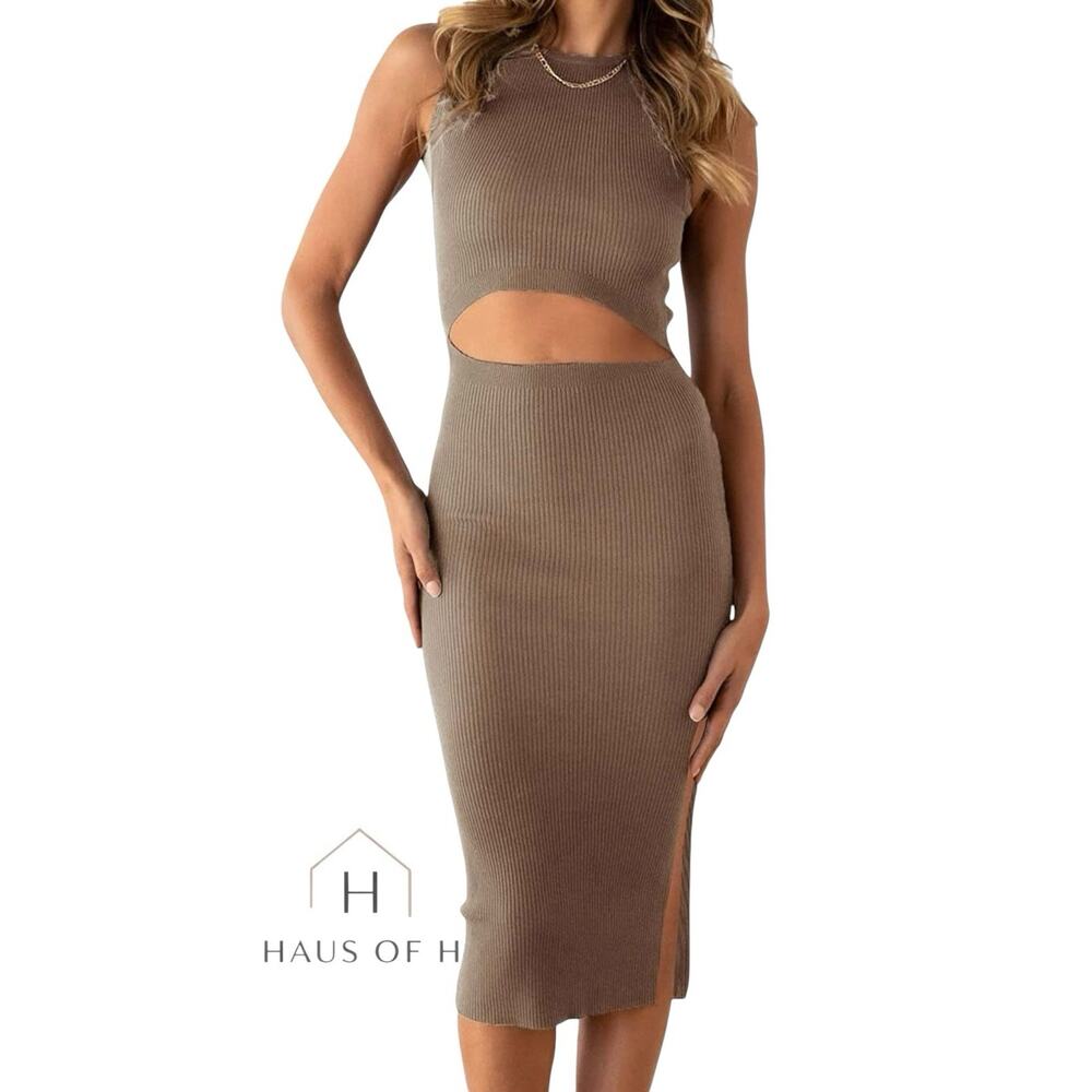 Pretty garden - Haus Of H- Long/Midi Dress Beige Size M